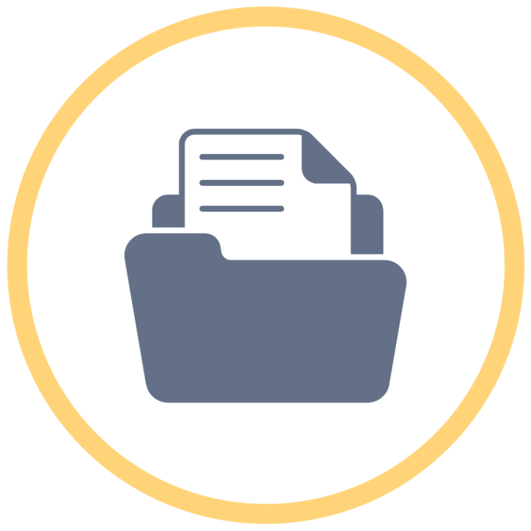HR Documentation Outline of a closed book with a page slightly turned.