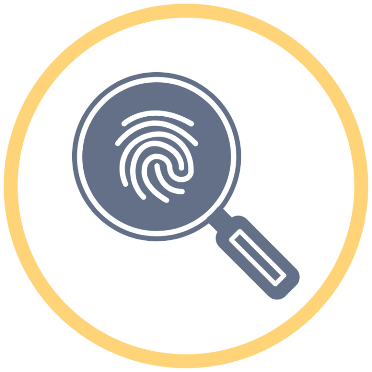 Impartial Investigations Magnifying glass over a document with a question mark.