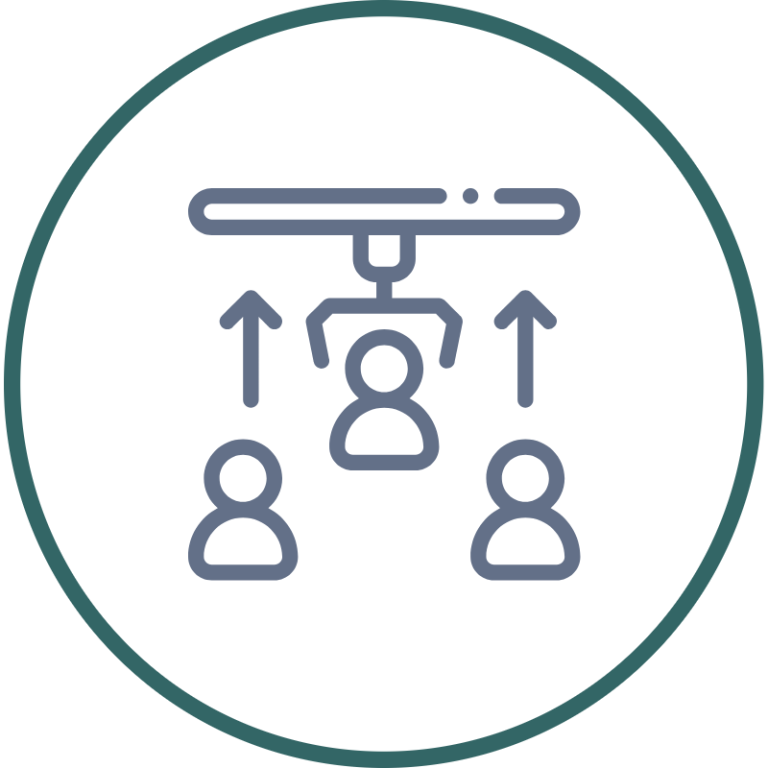 HR Management Open book with a bookmark and text on pages, set against a grey background.